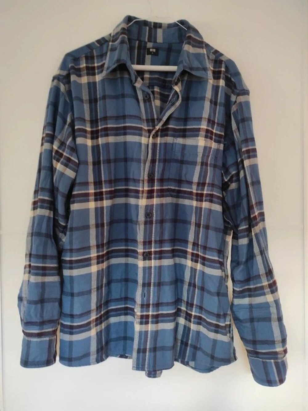 Uniqlo Blue Multi Tartan Flannel Casual Shirt